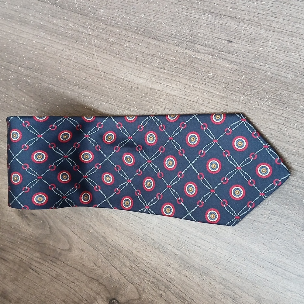 Boston Traders Nautical Print 100% Silk Tie